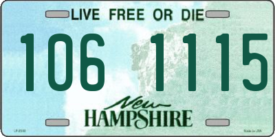NH license plate 1061115