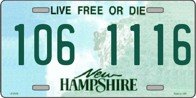 NH license plate 1061116