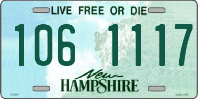 NH license plate 1061117