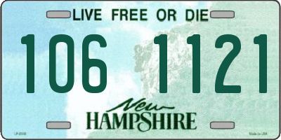 NH license plate 1061121