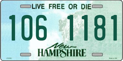 NH license plate 1061181