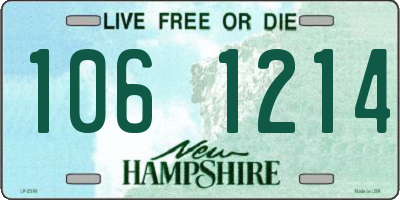 NH license plate 1061214