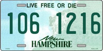 NH license plate 1061216