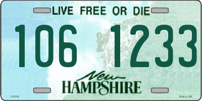 NH license plate 1061233