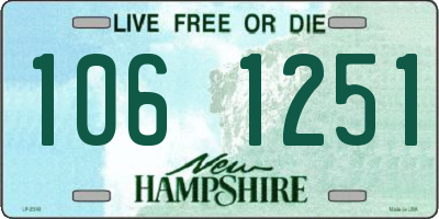 NH license plate 1061251