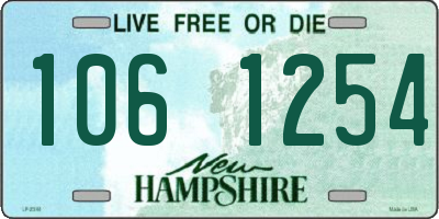 NH license plate 1061254