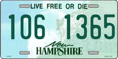 NH license plate 1061365