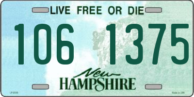 NH license plate 1061375