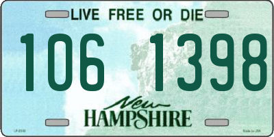 NH license plate 1061398