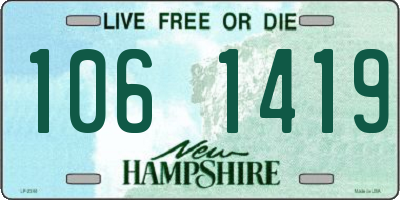 NH license plate 1061419