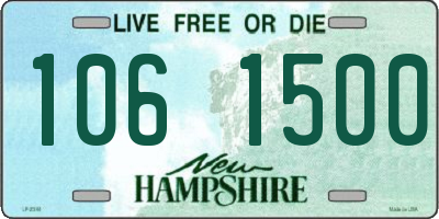 NH license plate 1061500