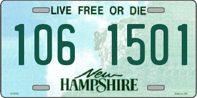 NH license plate 1061501