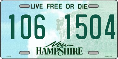 NH license plate 1061504