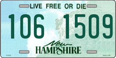 NH license plate 1061509