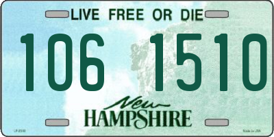 NH license plate 1061510