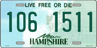 NH license plate 1061511