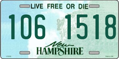 NH license plate 1061518