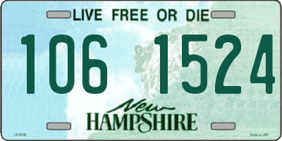 NH license plate 1061524