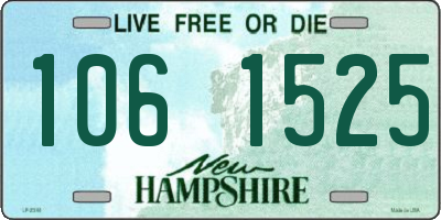 NH license plate 1061525