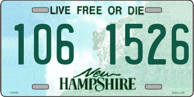 NH license plate 1061526
