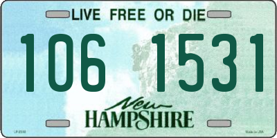 NH license plate 1061531