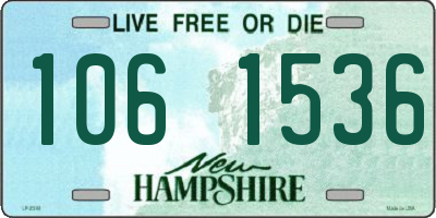 NH license plate 1061536