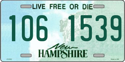 NH license plate 1061539
