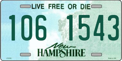 NH license plate 1061543