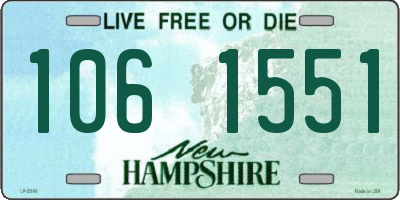 NH license plate 1061551