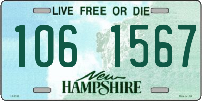 NH license plate 1061567