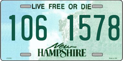 NH license plate 1061578