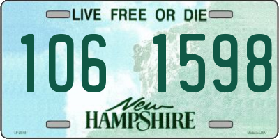 NH license plate 1061598