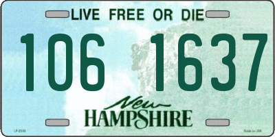 NH license plate 1061637