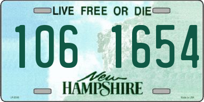 NH license plate 1061654