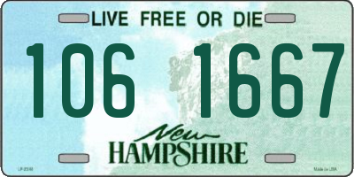 NH license plate 1061667