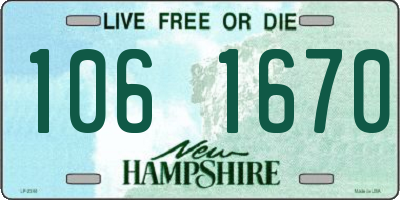 NH license plate 1061670
