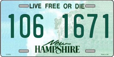 NH license plate 1061671