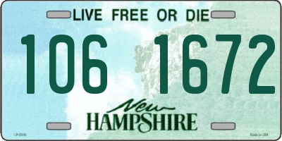 NH license plate 1061672