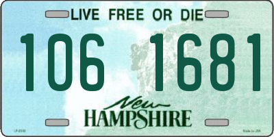 NH license plate 1061681