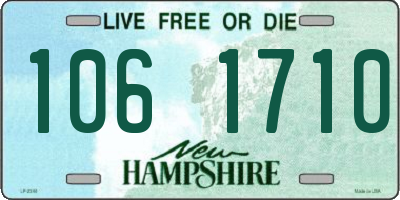 NH license plate 1061710