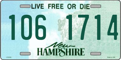 NH license plate 1061714