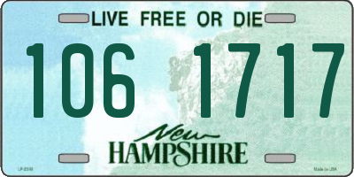 NH license plate 1061717