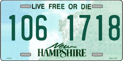 NH license plate 1061718