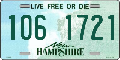 NH license plate 1061721