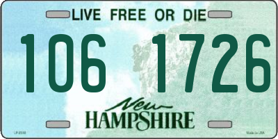 NH license plate 1061726