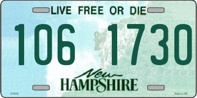 NH license plate 1061730