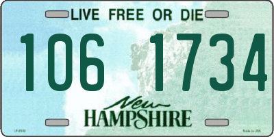 NH license plate 1061734