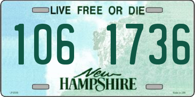 NH license plate 1061736