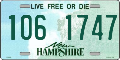 NH license plate 1061747