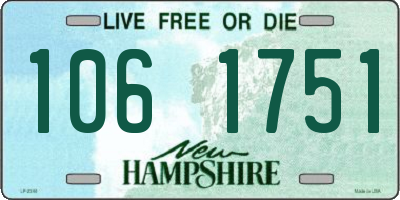 NH license plate 1061751